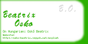 beatrix osko business card